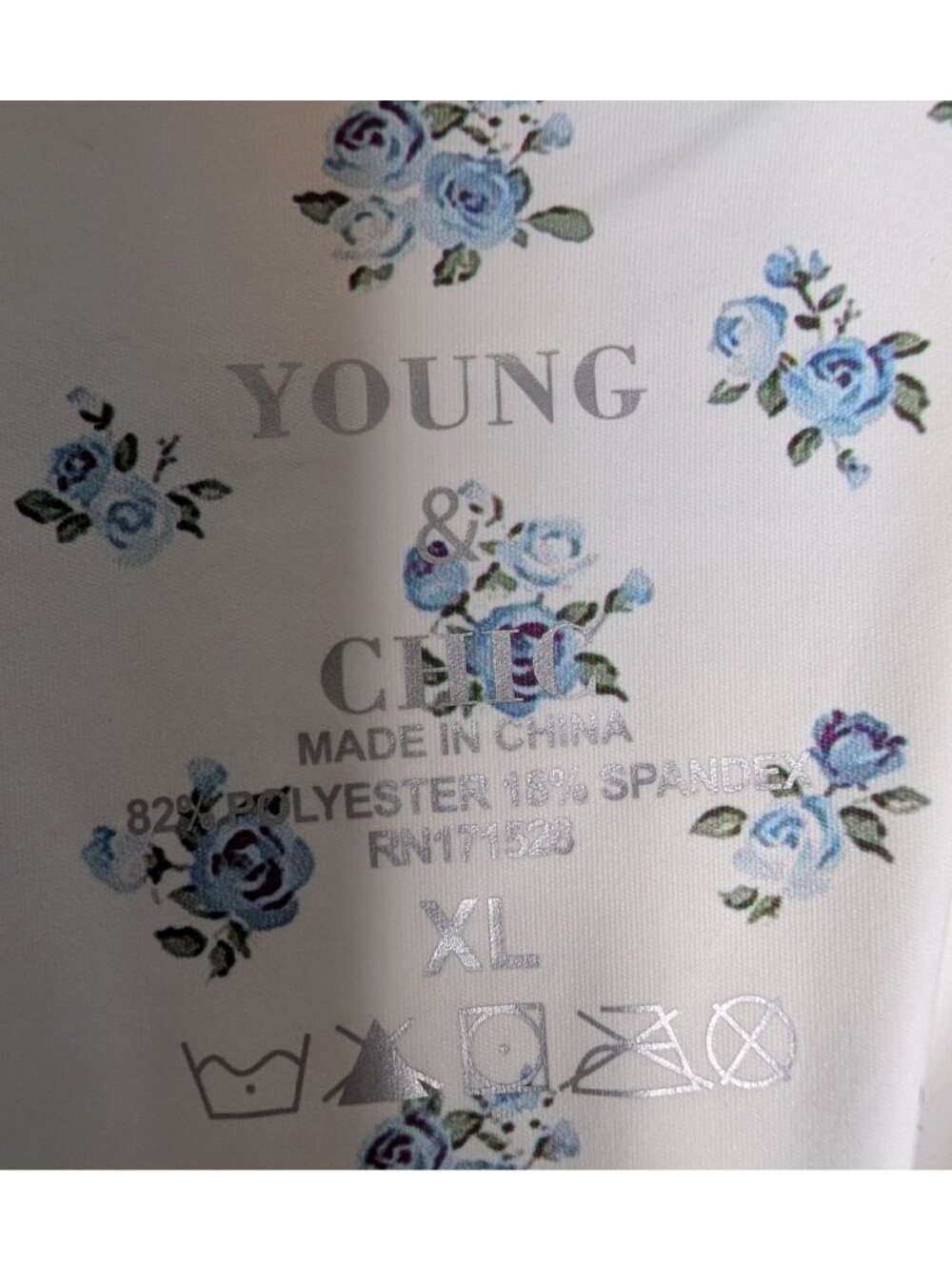 Young & Chic Crop Tank Top & Skirt Set XL Blue & White Tennis Pickleball - Picture 11 of 16